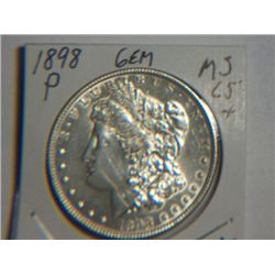 1898 P MORGAN DOLLAR