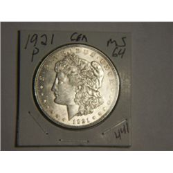1921 P MORGAN DOLLAR