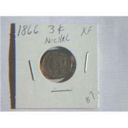 1866 3 CENT NICKLE