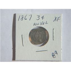 1867 3 CENT NICKLE