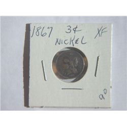 1867 3 CENT NICKLE