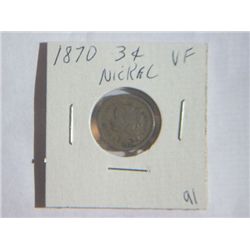 1870 3 CENT NICKLE