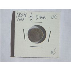 1854 1/2 DIME