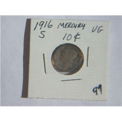 1916-S MERCURY DIME