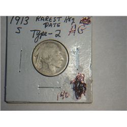 1913-S BUFFALO NICKLE