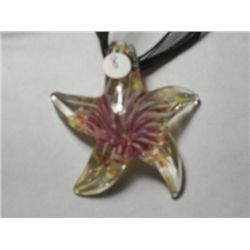 MURINO TYPE GLASS STARFISH WITH FLOWER INSIDE