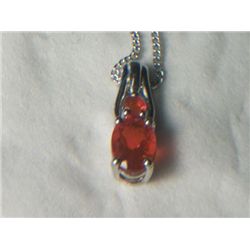 PLATNIUM  OVERLAY SILVER MEXICAN FIRE (2) STONES