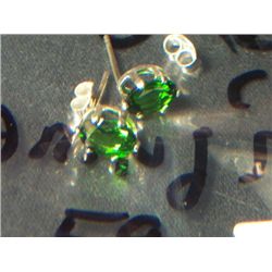 RUSSIAN CHROME DIOPSIDE PLATNIUM OVERLAY SILVER