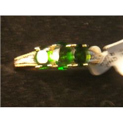 10k GOLD RUSSIAN CHROME DIOPSIDE RING SIZE 7.5