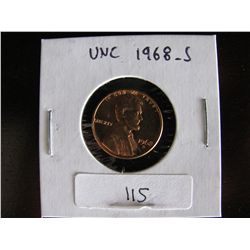 UNC 1968-S Lincoln Cent