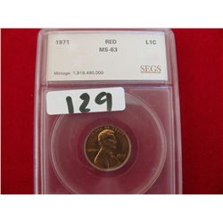 1971 Lincoln Cent MS-63 Red