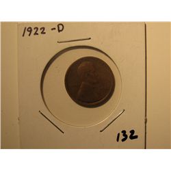 1922 - D Lincoln Cent