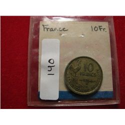 1954 France Ten Franc