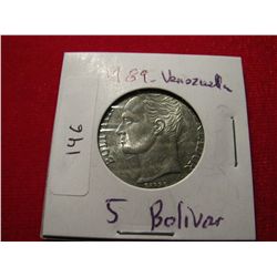 1989 Venezuela 5 Bolivar