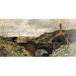 CONSTANTIN MEUNIER 1831-1905 Belgische School:PAYSAGE BORAIN