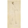 Image 1 : FERNAND KHNOPFF 1858-1921 Belgische School:ÉTUDE POUR MEMORIES - UNE JOUEUSE DE TENNIS (1888)