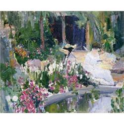 MARCEL JEFFERYS 1872-1924 Belgische School:AU JARDIN