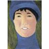 Image 1 : LÉON SPILLIAERT 1881-1946 Belgische School:VROUW MET BLAUWE PULL EN MUTS (1911)