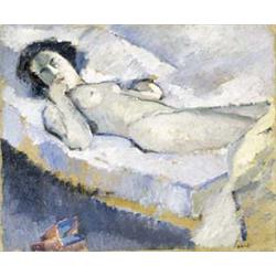 WILLEM PAERELS 1878-1962 Belgische School:LIGGEND NAAKT