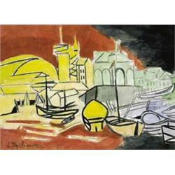 LÉON SPILLIAERT 1881-1946 Belgische School:LE PORT