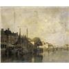 Image 1 : JOHANNES KLINKENBERG 1852-1924 Nederlandse School:GEZICHT AAN DE AMSTEL