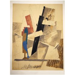 Pablo Picasso, Papiers Colles: Bouteille, Guitare et Pipe