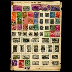 1930s US Stamp Album Page 34pcs (STM-1862)