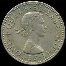 1958 New Zealand Shilling MS65+ (COI-10223)