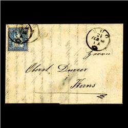 1863 Switzerland 10c Stamp Cover SCARCE (STM-1974)