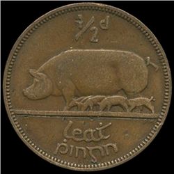 1937 Ireland 1/2p XF (COI-10140)