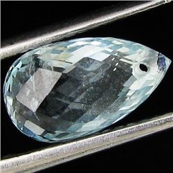 2.5ct Briolette Sky Blue Aquamarine (GEM-4607A)