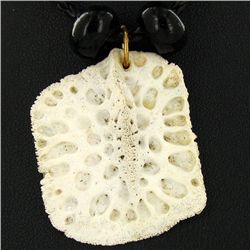 60twc Alligator Fossil Pendant Necklace (JEW-3039)