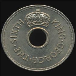 1952 Fiji Penny George VI Gem BU MS65+ (COI-7007)