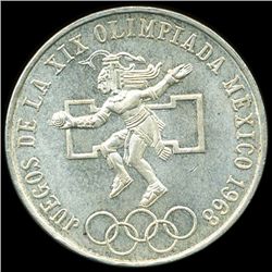 1968 Mexico 25P BU (COI-10129)