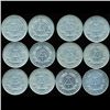 Image 1 : 1965-89 E. Germany 10pf XF/Unc 12 pcs (COI-9969)