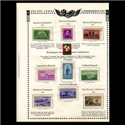 1950 US Stamp Album Page 10pcs (STM-1874)