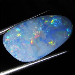5.75ct Australian Black Opal Doublet Full Fire (GEM-36586)