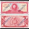 1983 Cuba 3 Peso Specimen Note Crisp Unc. (CUR-06370A)