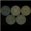 1887-91 Mexico City 1c F/VF 5pcs (COI-9984)