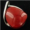 50twc Red Coral Sterling Pendant (JEW-3428)