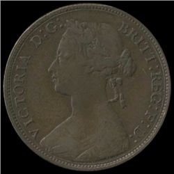 1876H Victoria Halfpenny Better Grade (COI-7130)