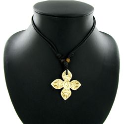 Tibet Handfcarved Bone Pendant Choker Necklace (ANT-1324)