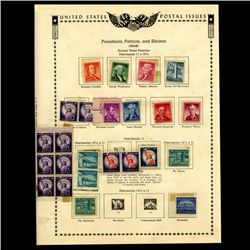 1954 US Stamp Album Page 24pcs (STM-1930)