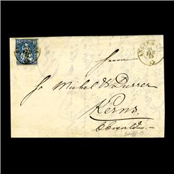 1863 Switzerland 10c Stamp Cover SCARCE (STM-1962)