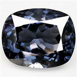 7.08ct Huge Cushion Dark Silver Blue Spinel (GEM-44095)