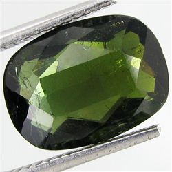 4.20ct Green Chrome Tourmaline Cushion (GEM-31124)
