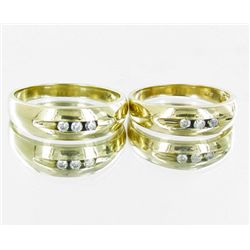 41twc Channel Set Diamond Wedding Band Set 14k (JEW-2031)