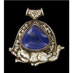 Vintage Tibet Silver Inlaid Pendant (ANT-1584)