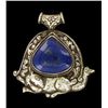 Vintage Tibet Silver Inlaid Pendant (ANT-1584)