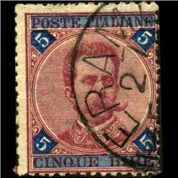 1891 RARE Italy 5L Stamp (STM-1240)